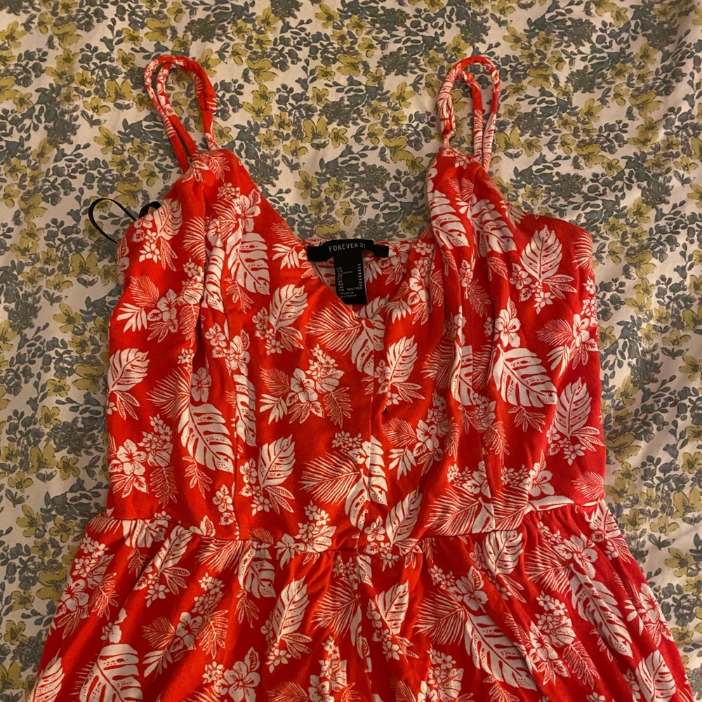 Super cute red and white romper